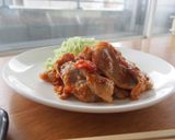トマトだれの生姜焼き作り方20写真