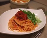 トマトと水菜のクリームパスタ作り方13写真