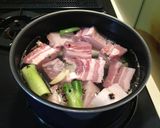 ストウブ鍋で作る　筍と豚肉の中華風角煮作り方2写真