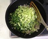 キャベツ×豚肉×ニラ❀餃子みたいな丼♪作り方5写真