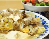 あさりと豆腐のボリューム酒蒸し作り方7写真