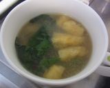 【１人レンジ】ほうれん草とおあげの味噌汁作り方4写真