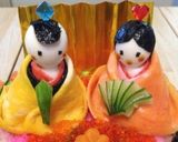 ひな祭り ＊ちらし寿司でお雛様ケーキ＊作り方1写真