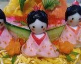 ひな祭り ＊ちらし寿司でお雛様ケーキ＊作り方2写真