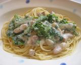 菜の花とベーコンのクリームパスタ作り方6写真