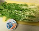 簡単水菜とツナのサラダ作り方1写真