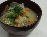 野菜たっぷり鶏だんご味噌汁♪作り方10写真