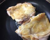 オニオンガーリックソースでチキンステーキ作り方3写真