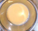 ひな祭りに♪フライパンで三色豆乳茶碗蒸し作り方1写真