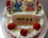 ひな祭りキャラケーキ♪♪作り方13写真