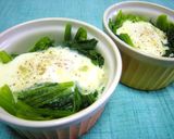 3分!朝食に❤ほうれん草のココット❤作り方3写真