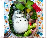丸い型抜きで簡単トトロnoキャラ弁当作り方15写真