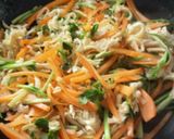 せりと蒸し鶏の三色サラダ柚子胡椒風味作り方4写真