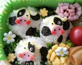 型抜きで簡単！キャラ弁☆牛さん弁当♪作り方6写真