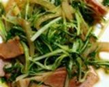 水菜とベーコンのコンソメ炒め作り方9写真