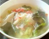 白菜とワカメの中華スープ作り方18写真