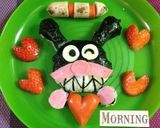 キャラ弁に〜簡単バイキンマン〜作り方8写真