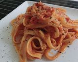 おひとりランチ…ツナのトマトチーズパスタ作り方6写真