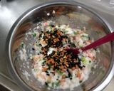 刺身のツマと混ぜ込みわかめで大根餅作り方3写真