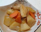 三浦大根と鶏モモの煮もの作り方6写真
