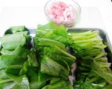 小松菜の豚肉載せかけ作り方1写真