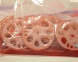 お弁当に♪紫芋粉でピンクの蓮根甘酢漬け作り方3写真