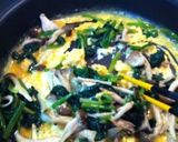 キノコとほうれん草のコンソメバター卵焼き作り方3写真