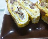 あいびき肉＆玉ねぎの具入り卵焼き作り方6写真