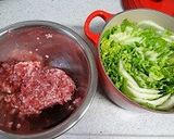 白菜と挽肉のミルフィーユトマト煮作り方1写真