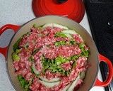 白菜と挽肉のミルフィーユトマト煮作り方2写真