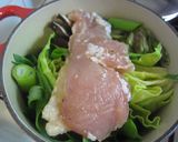 【手軽】激うまっ！蒸し鶏野菜にネギ油～作り方6写真