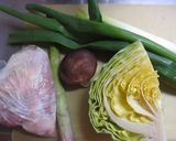 【手軽】激うまっ！蒸し鶏野菜にネギ油～作り方3写真