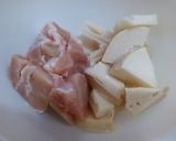鶏肉とたけのこのみそ煮作り方1写真
