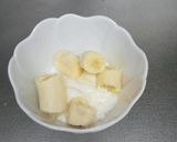 朝食にぴったり☆青汁バナナヨーグルト作り方1写真