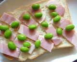 枝豆×ベーコンの和カレートースト作り方2写真