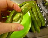 ☆そら豆としめじのペペロンチーノパスタ作り方1写真