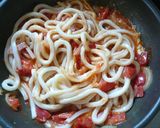 フレッシュトマトで！☻♬ナポ風うどん♫☺作り方6写真