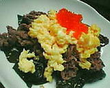 炒り卵と☆ワカメと牛肉の３色炒め作り方6写真