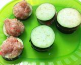 茄子のつくねはさみ焼き作り方3写真
