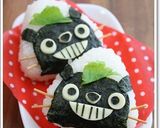 簡単キャラ弁＊顔出しトトロおにぎり作り方8写真