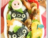 簡単キャラ弁＊顔出しトトロおにぎり作り方9写真