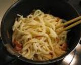 手作り卵白パスタのカルボナーラ作り方8写真