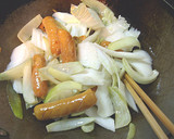 ターサイ白菜とウィンナー炒め♪作り方5写真
