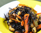 リメイク料理！菜の花とひじきの白和え作り方1写真