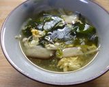 きのことわかめ入り・かきたま汁作り方5写真
