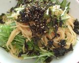 簡単！和えるだけ！水菜のわさびパスタ♡作り方3写真