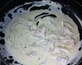 クリームチーズでカルボナーラ風パスタ作り方4写真