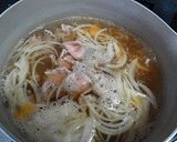 牛肉と水菜の玉子汁作り方3写真