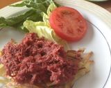 コンビーフハッシュドポーチドエッグ作り方5写真