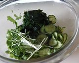 キュウリ＆ワカメ＆貝割れ大根の梅肉和え❤作り方5写真